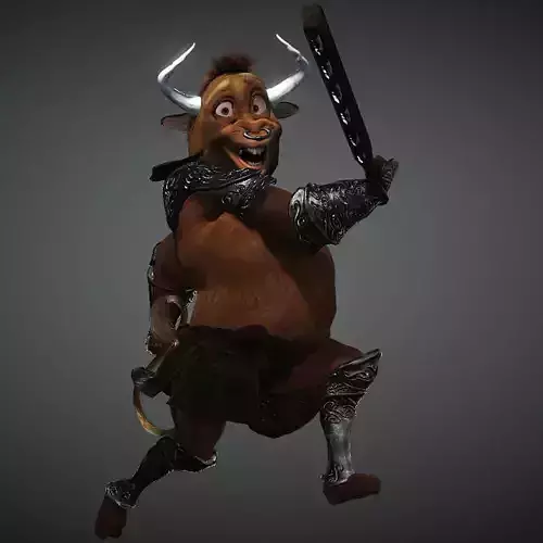 Bull High quality character full Rigged and Animated 