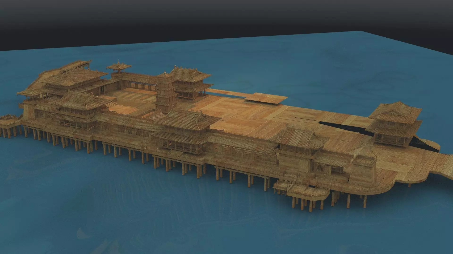 Chinese palace 3D model_0