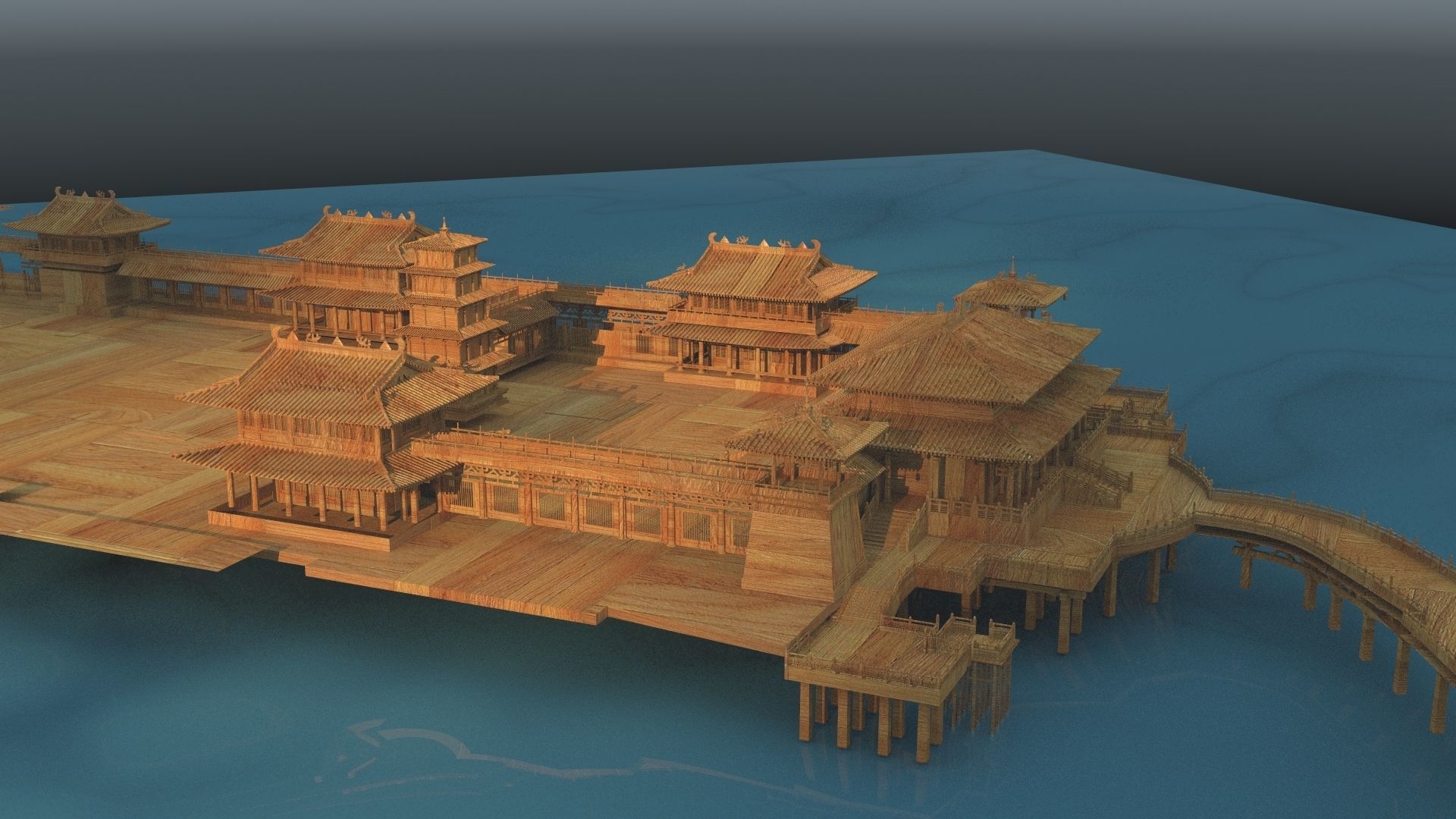 Chinese palace 3D model_2