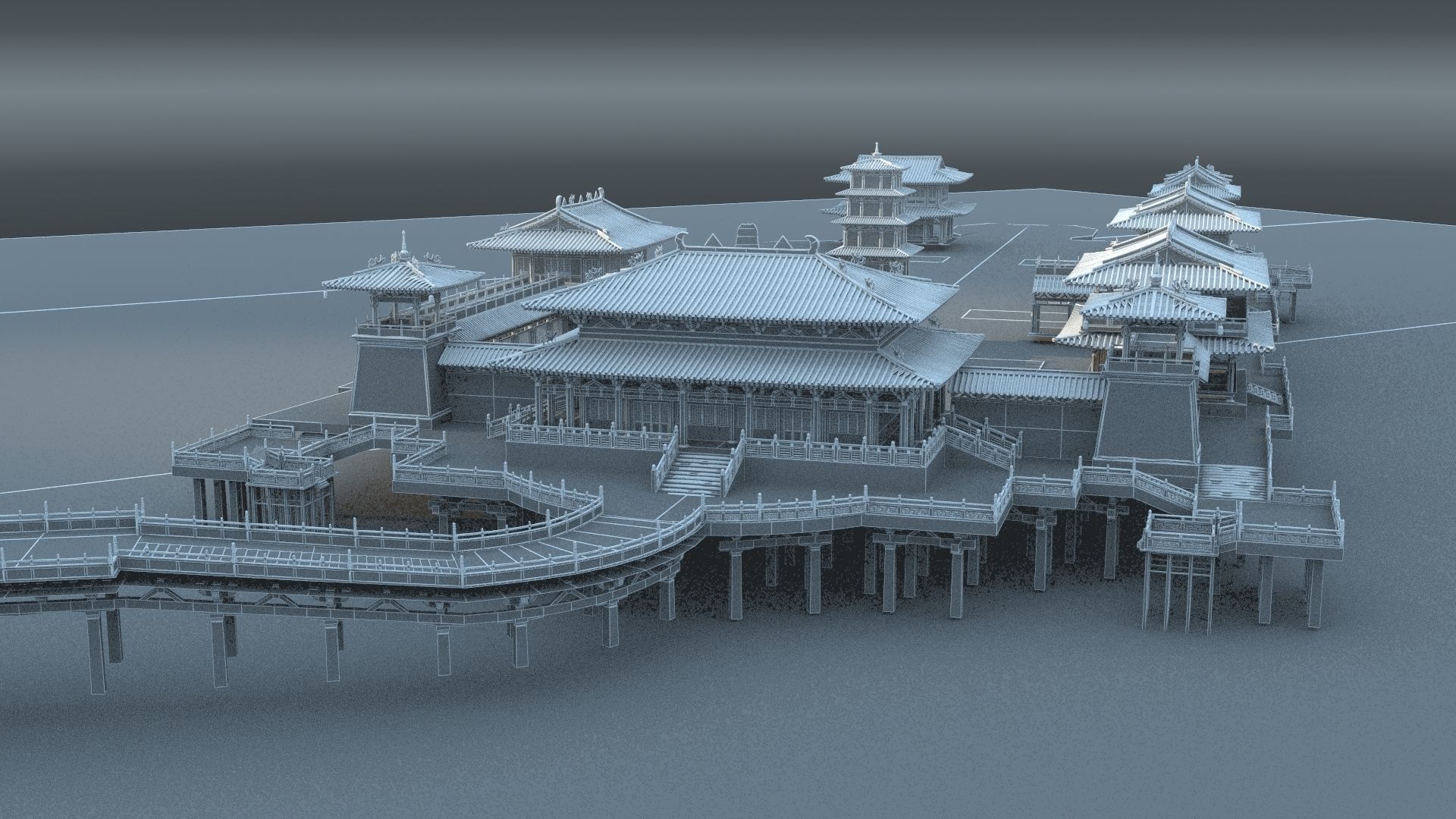 Chinese palace 3D model_7