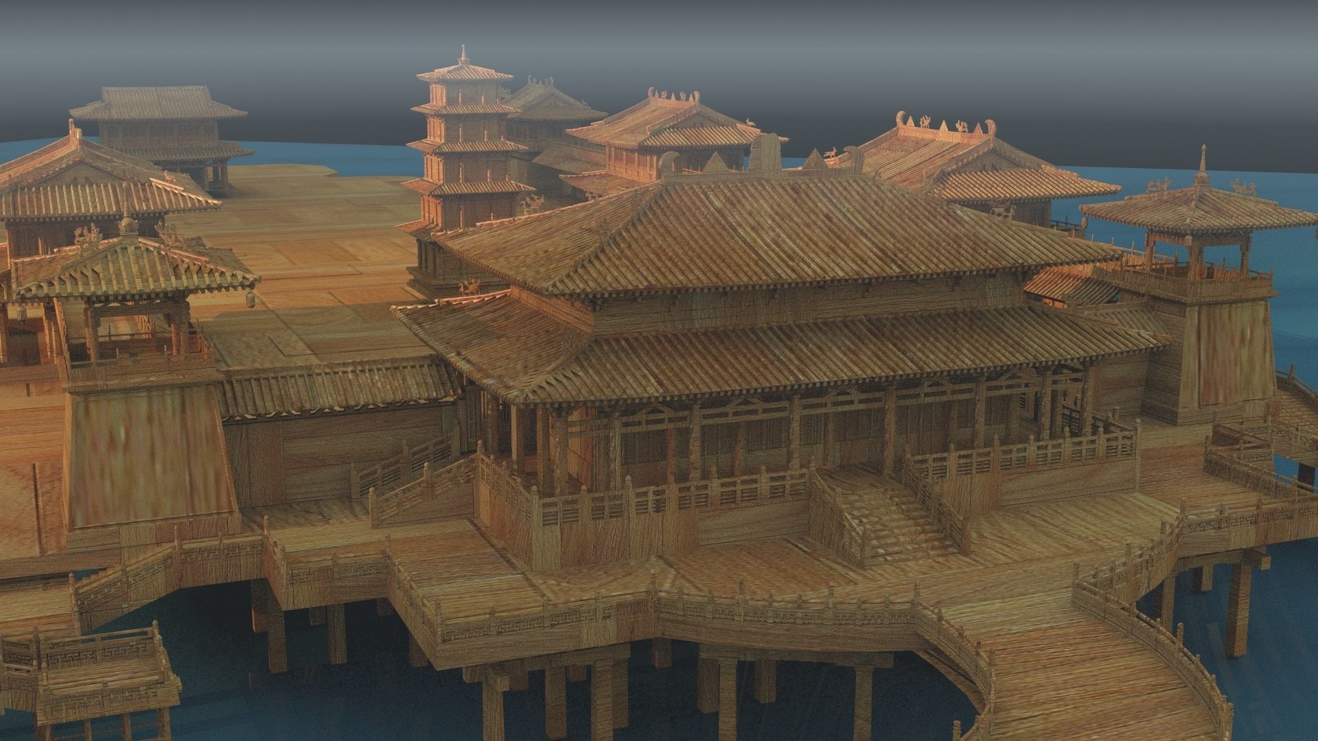 Chinese palace 3D model_4