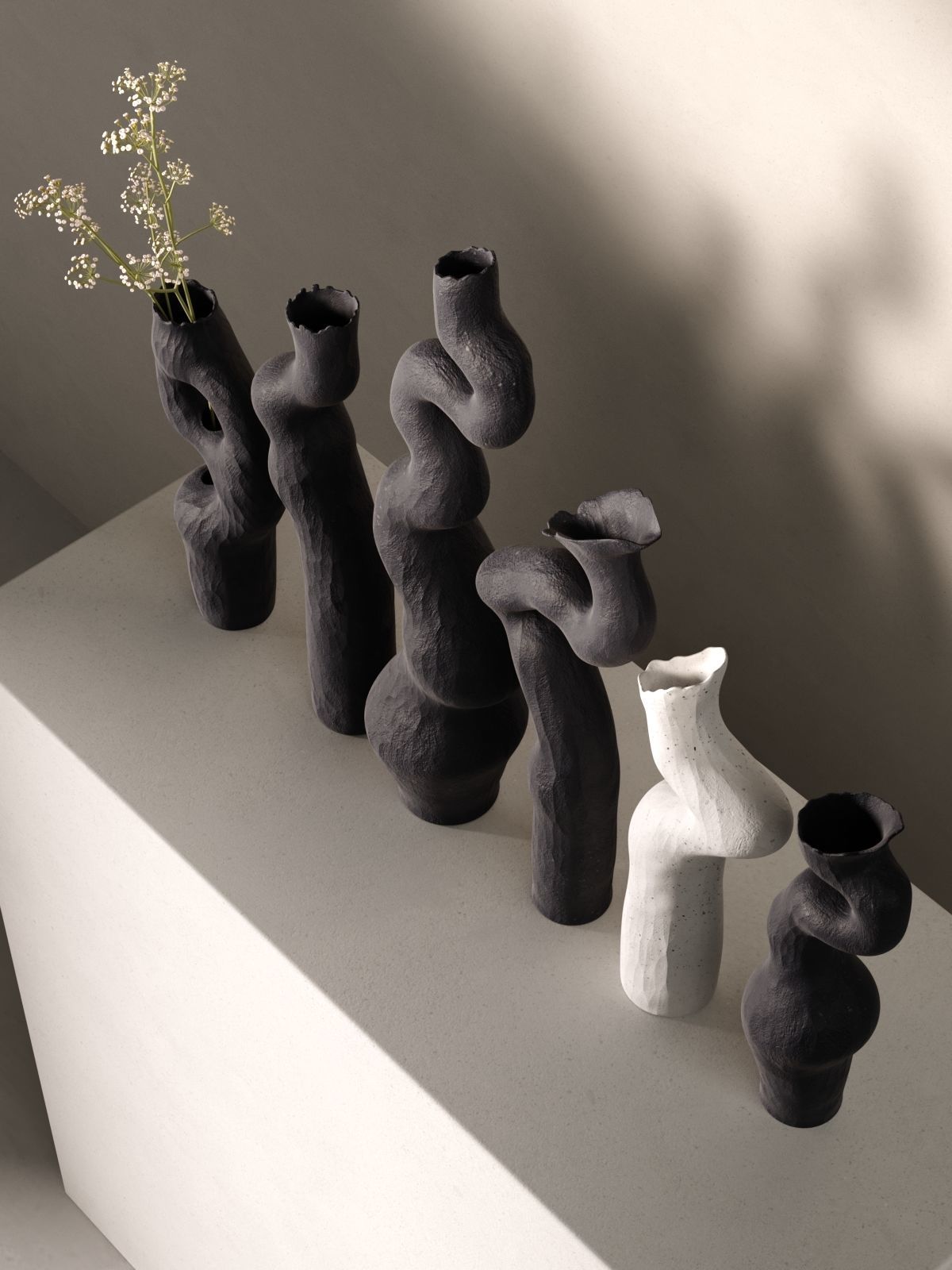 Asymmetry Vases 3D model_2