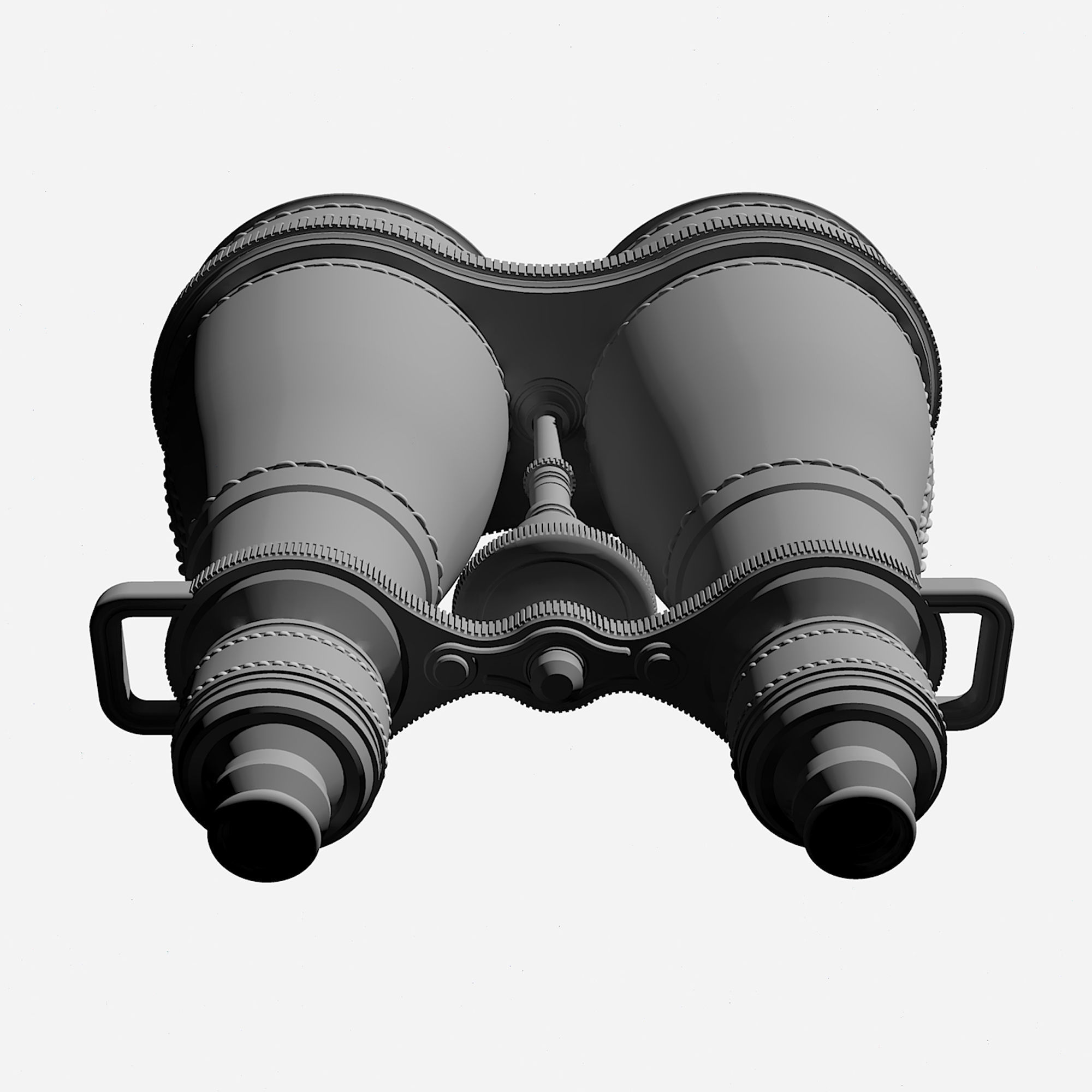 Binoculars Cosplay 3d Print - Leather and gold 3D print model_7