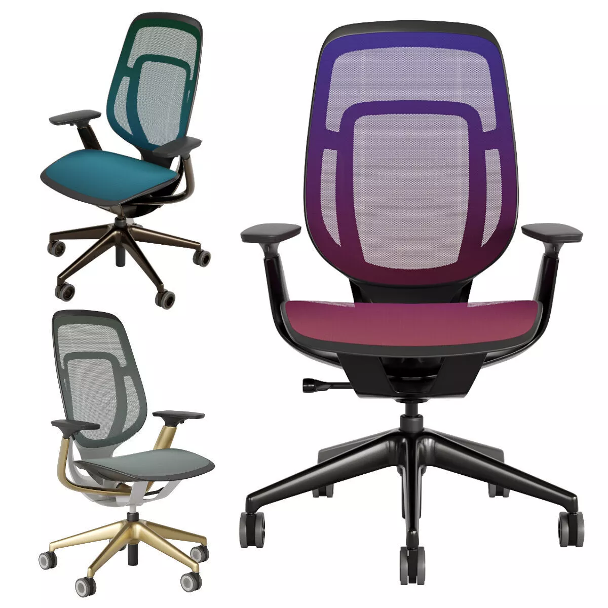 Steelcase Karman Low-poly 3D model
