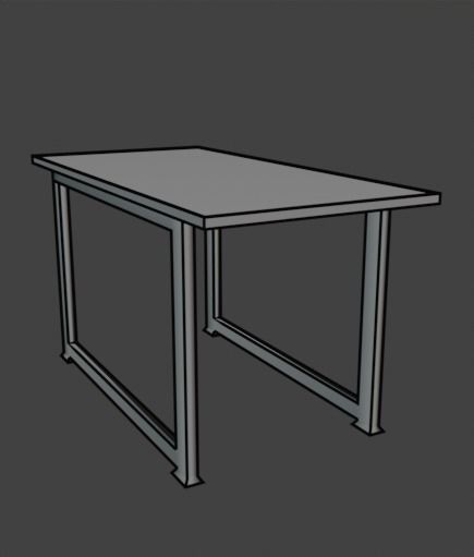 RESTAUNRANT TABLE CHAIR SET Free 3D model_18