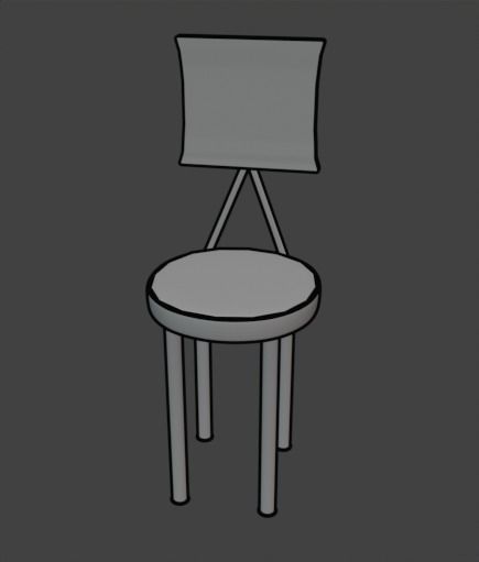 RESTAUNRANT TABLE CHAIR SET Free 3D model_19