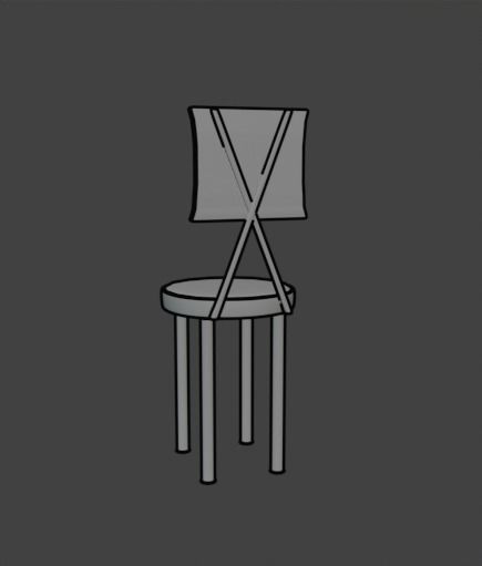 RESTAUNRANT TABLE CHAIR SET Free 3D model_20