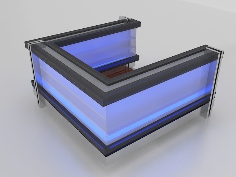 Kiosk Partition Booth a414b 3D model_4