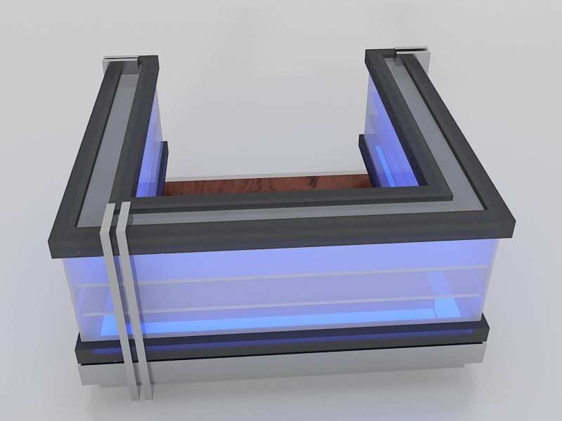 Kiosk Partition Booth a414b 3D model_2