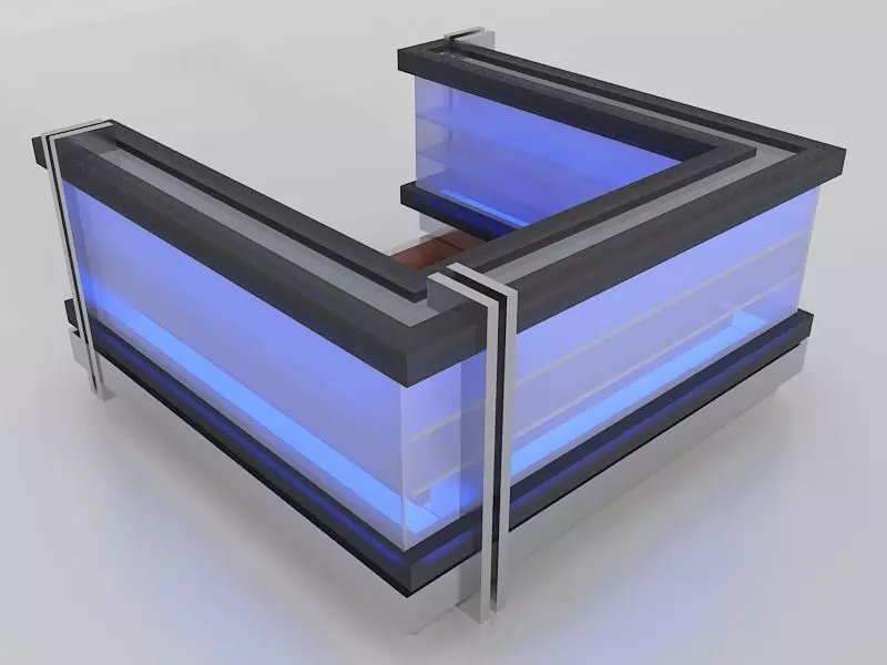 Kiosk Partition Booth a414b 3D model_0