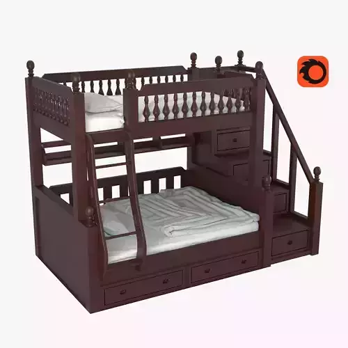 Bunk bed for children 3D model