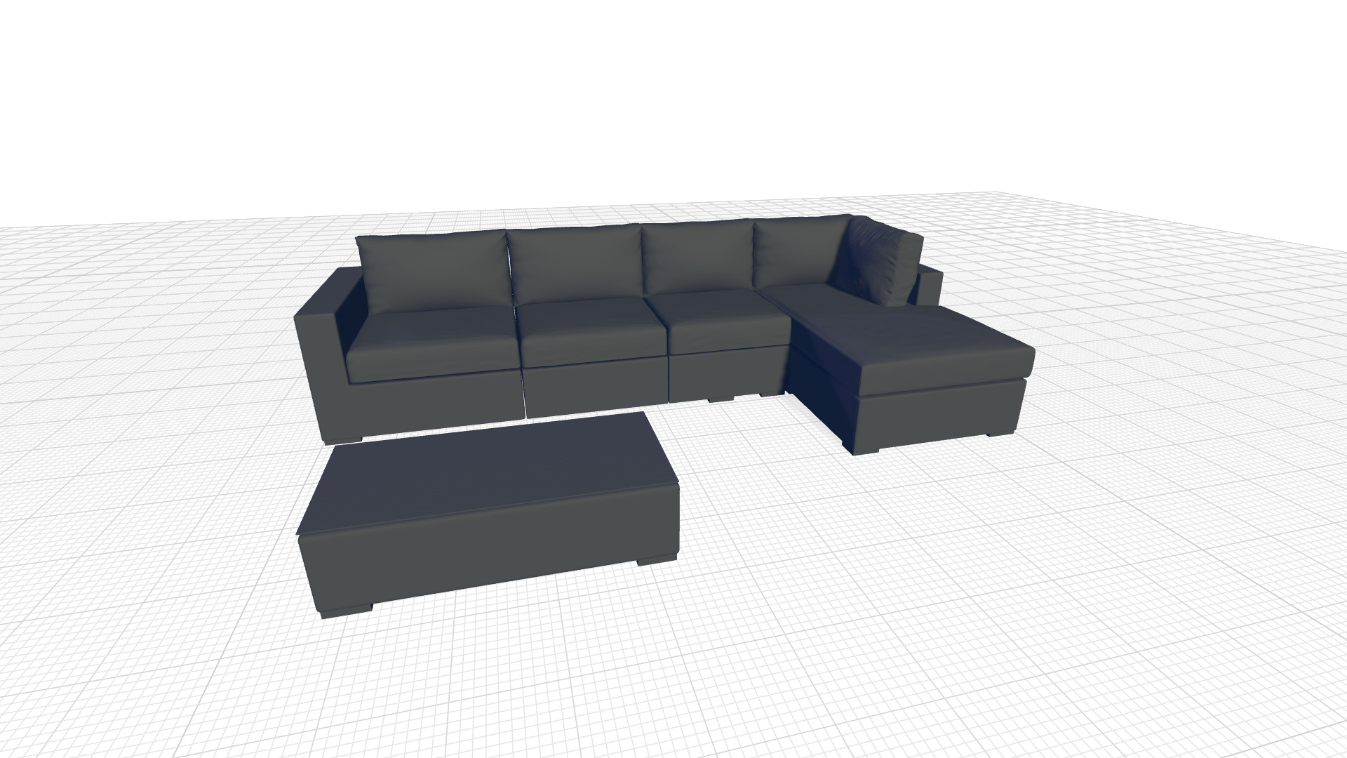 Keiran Wicker Rattan Seating Group  3D model_6