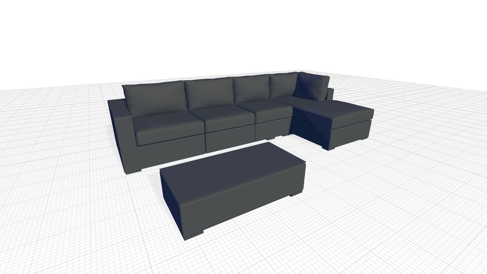 Keiran Wicker Rattan Seating Group  3D model_7