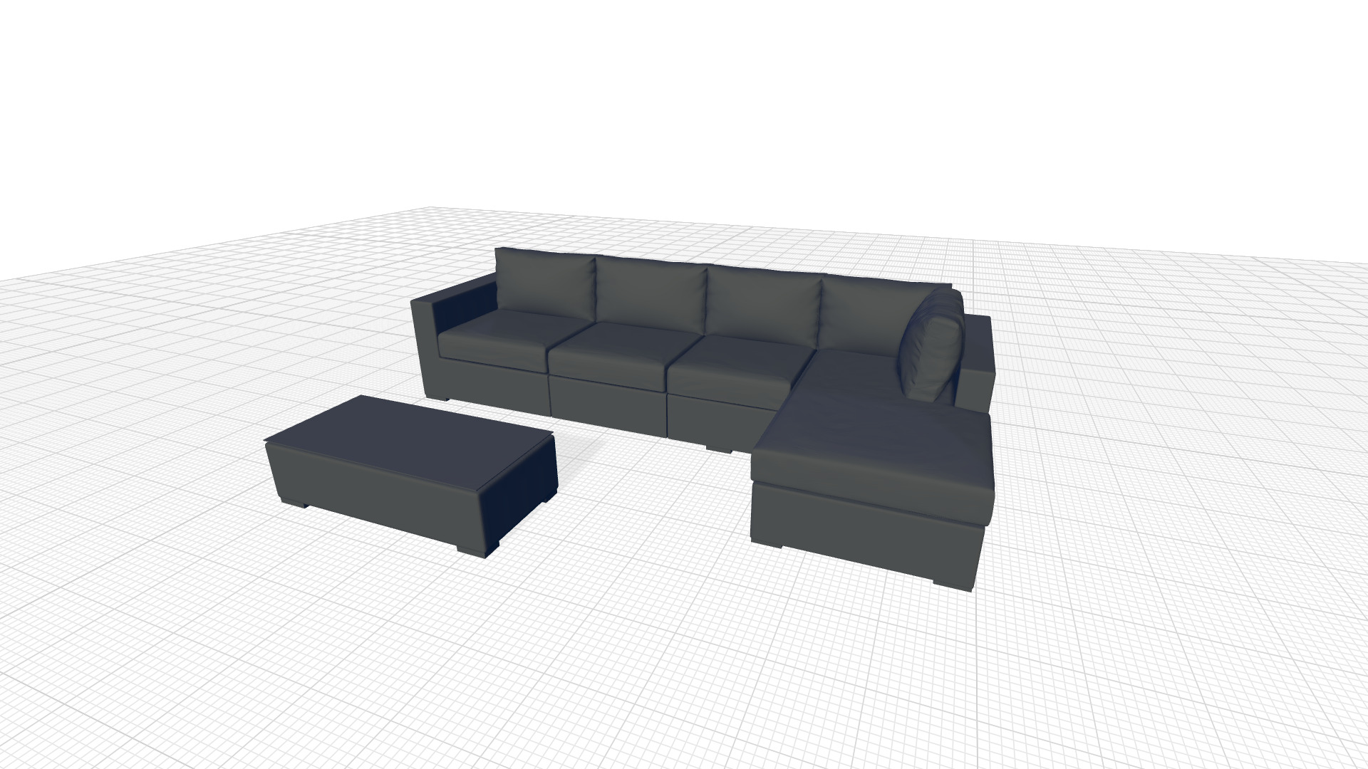 Keiran Wicker Rattan Seating Group  3D model_5