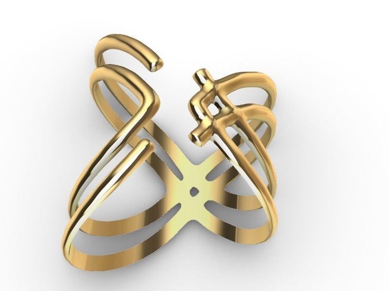 2 stylish rings stl veriifed 3D print model_1