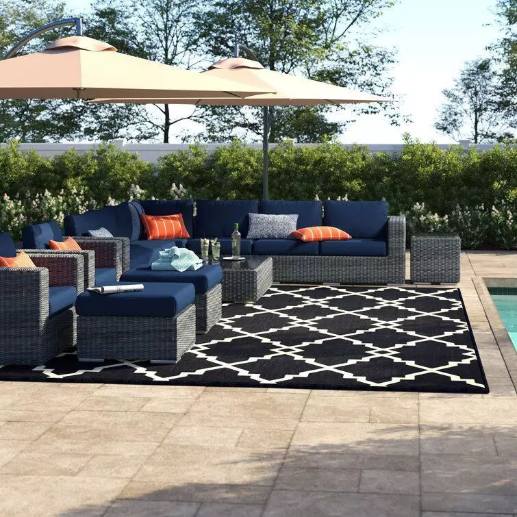 Keiran Wicker Rattan  Seating Group  3D model_0