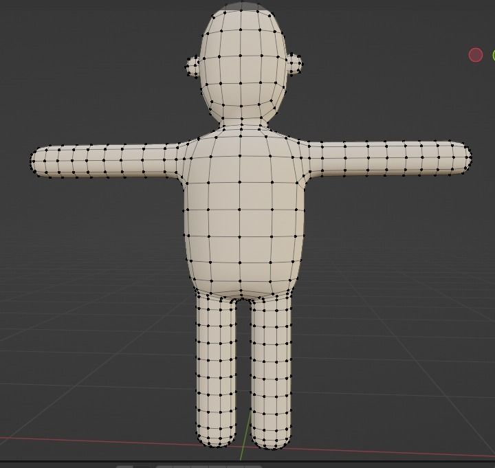 3D character man simple cartoon ready-to-use no texture 3D model_3