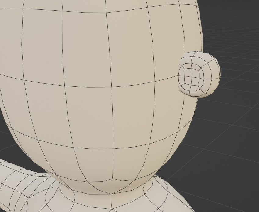 3D character man simple cartoon ready-to-use no texture 3D model_2