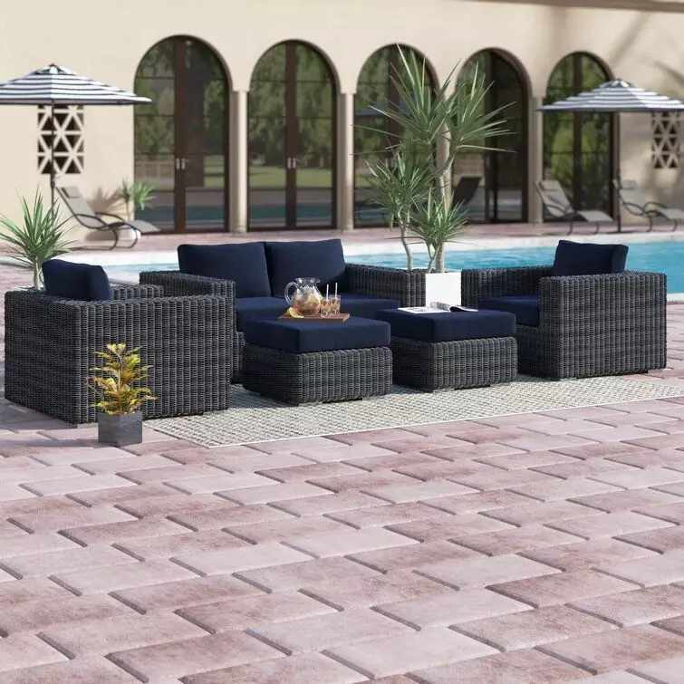 Keiran Wicker Rattan Seating Group  3D model_0