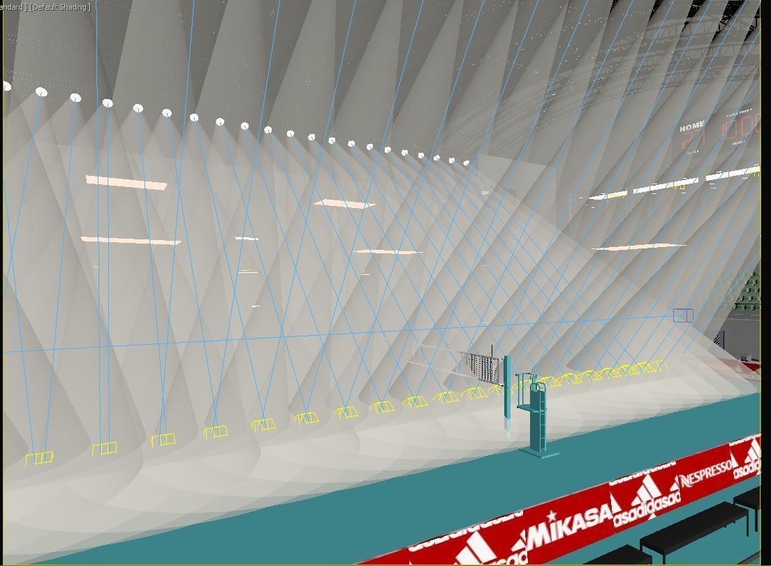 Volleyball Court Pavilion Scene 3D model_15