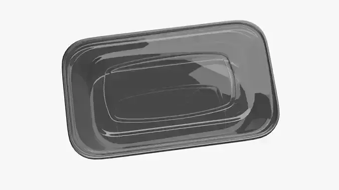 Plastic Clear Container Low-poly 3D model