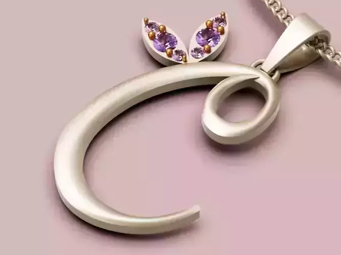 c capital word pendant
