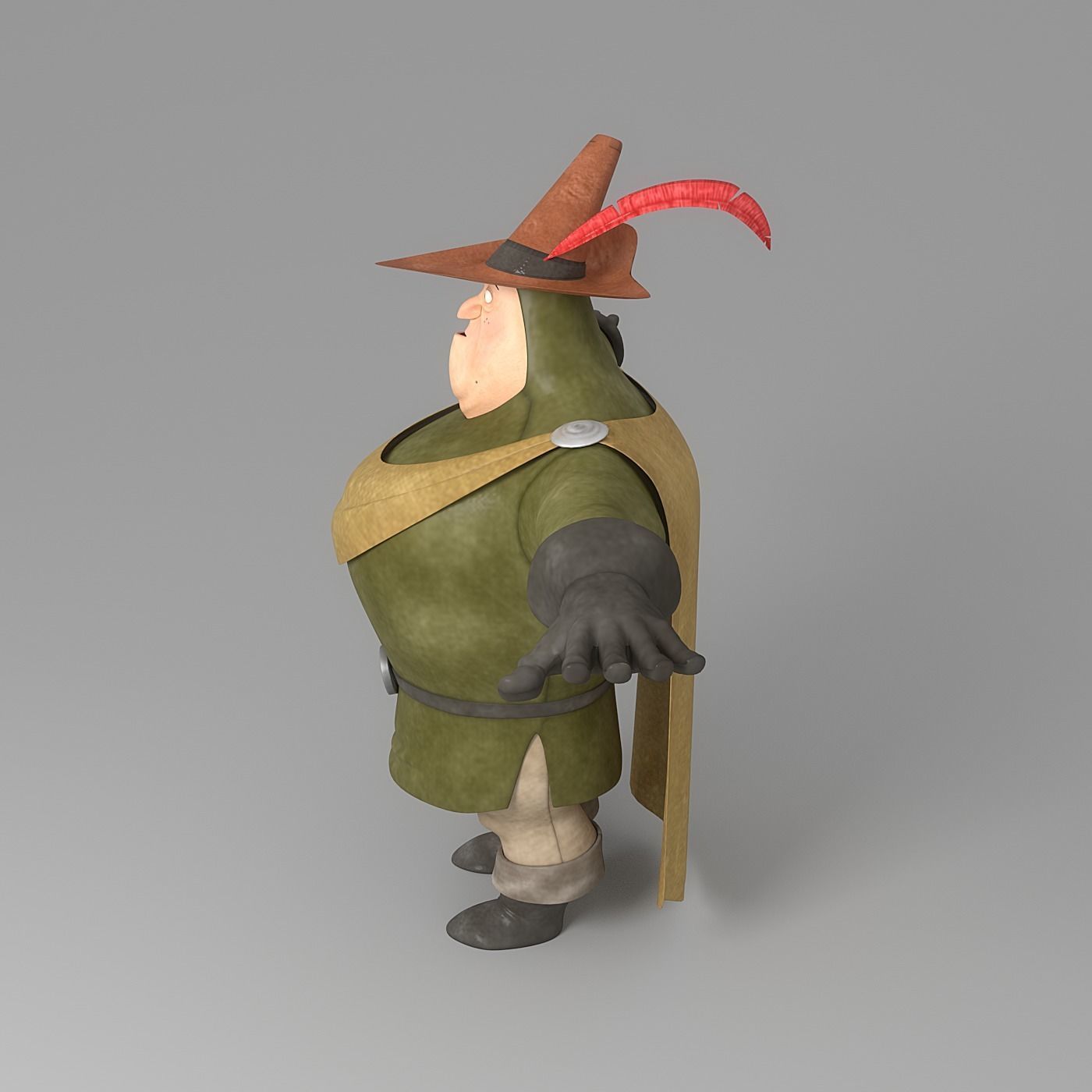 cartoon man 5 Low-poly 3D model_4