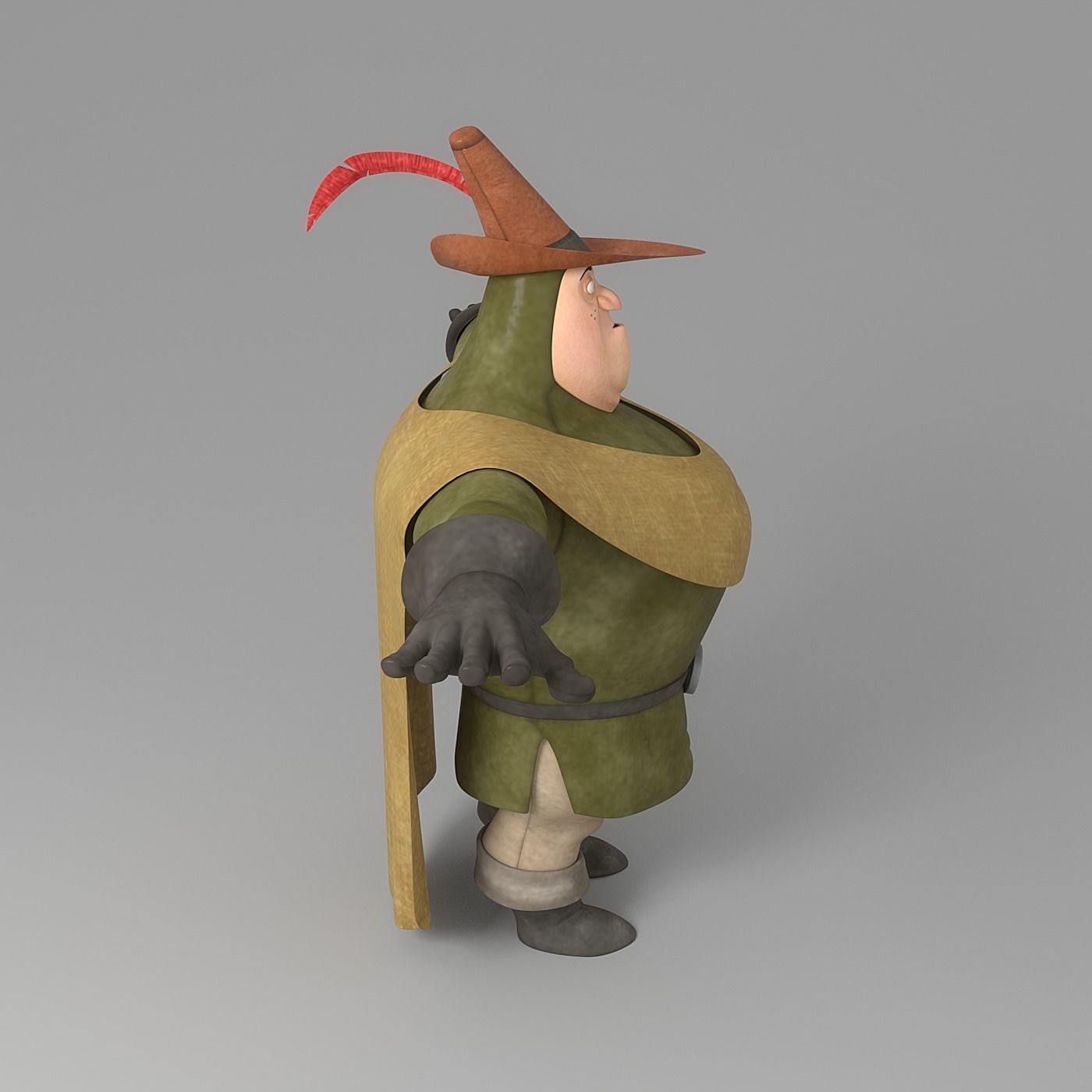 cartoon man 5 Low-poly 3D model_2