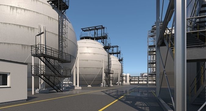 Refinery 3D model 3