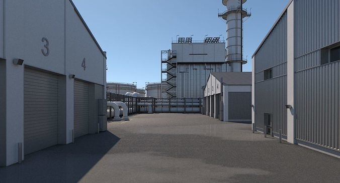 Refinery 3D model 4