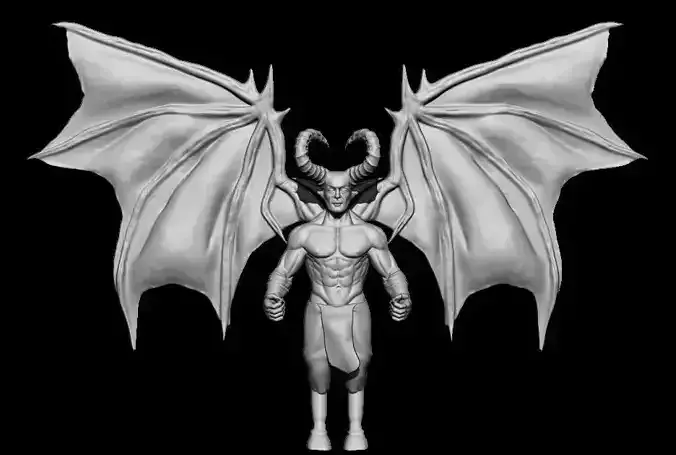 Elite model demon with wings
