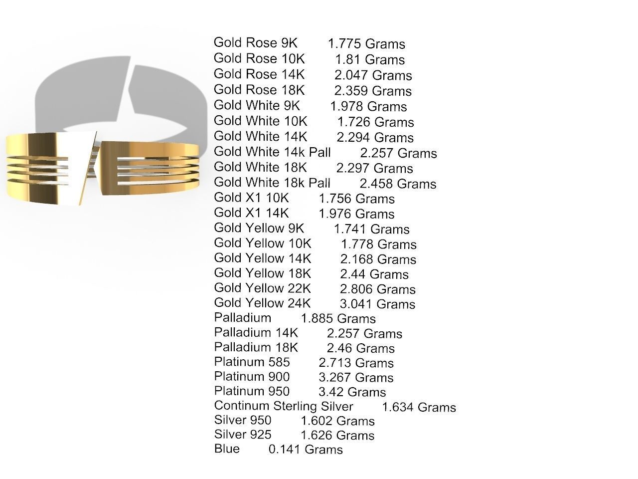 5 models simple band stl verified 3D print model_12
