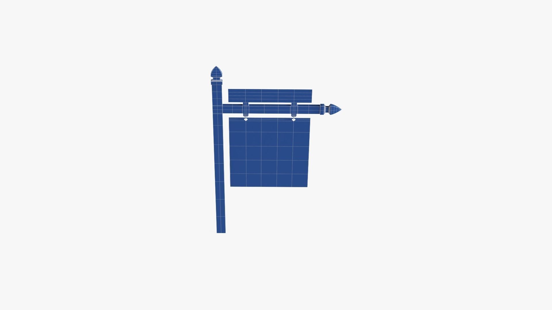 Real Estate Sign Low-poly 3D model_21