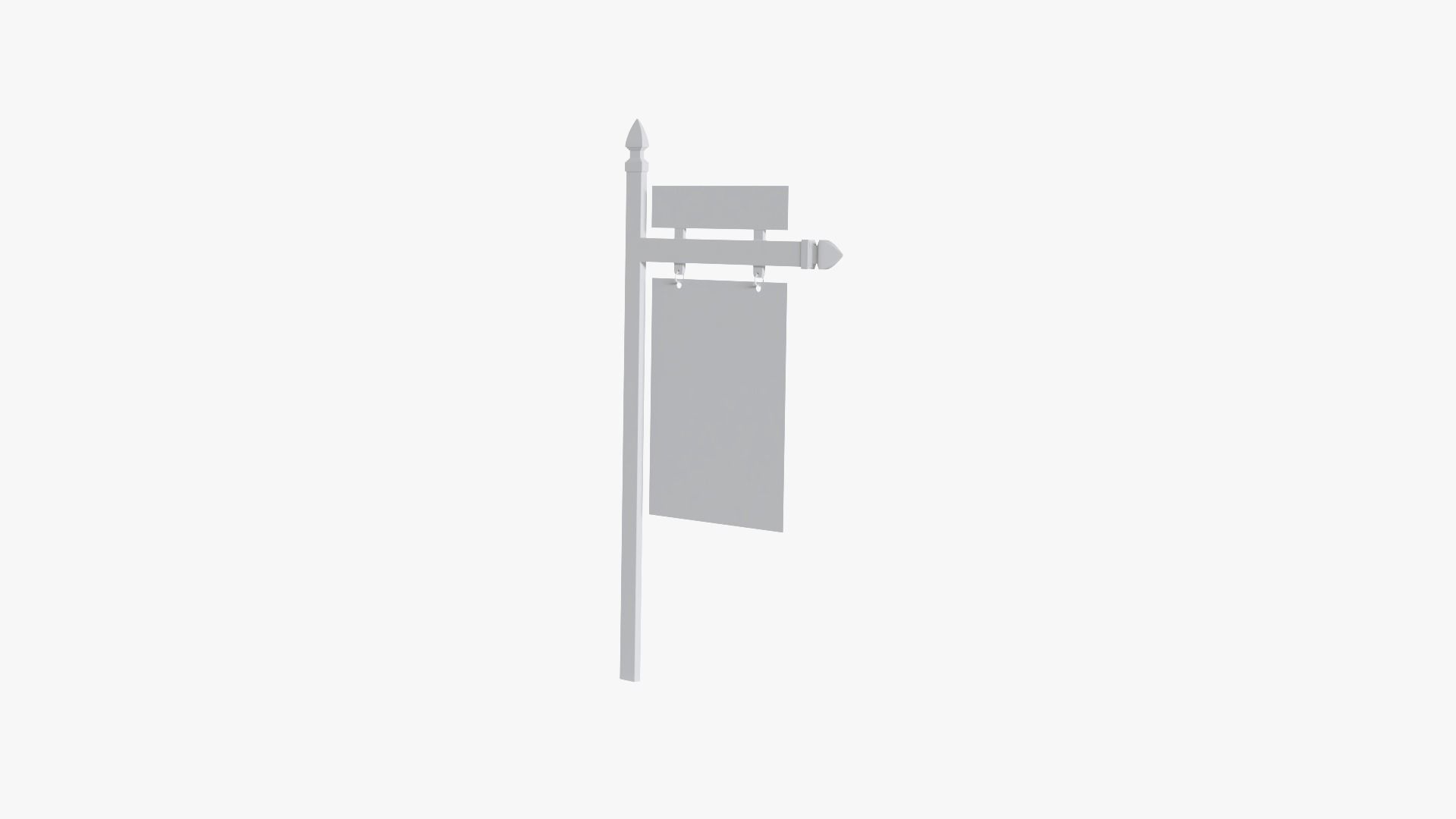 Real Estate Sign Low-poly 3D model_13