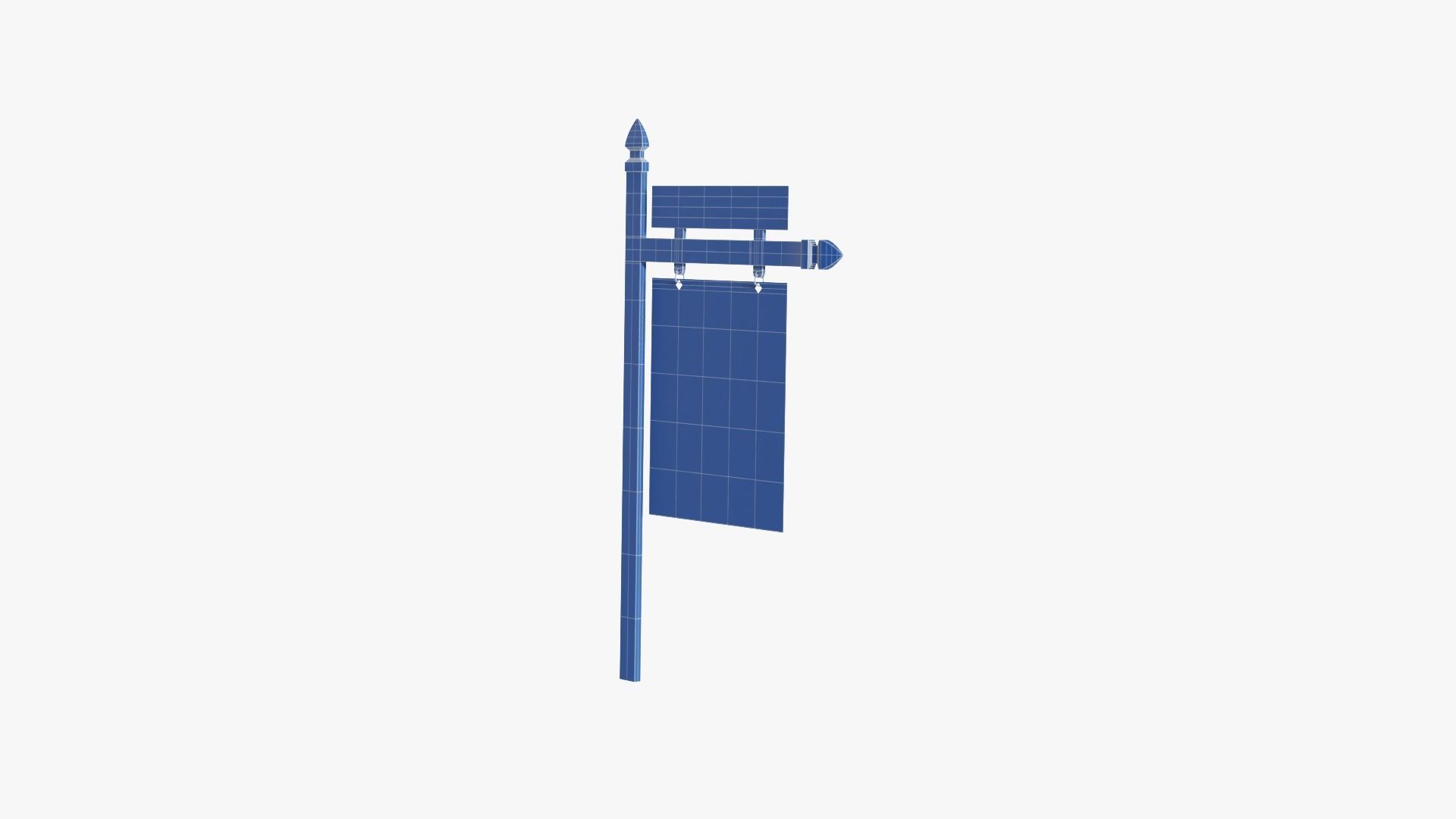 Real Estate Sign Low-poly 3D model_20