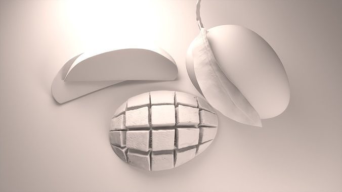 Mango cubes slice 3D model 5