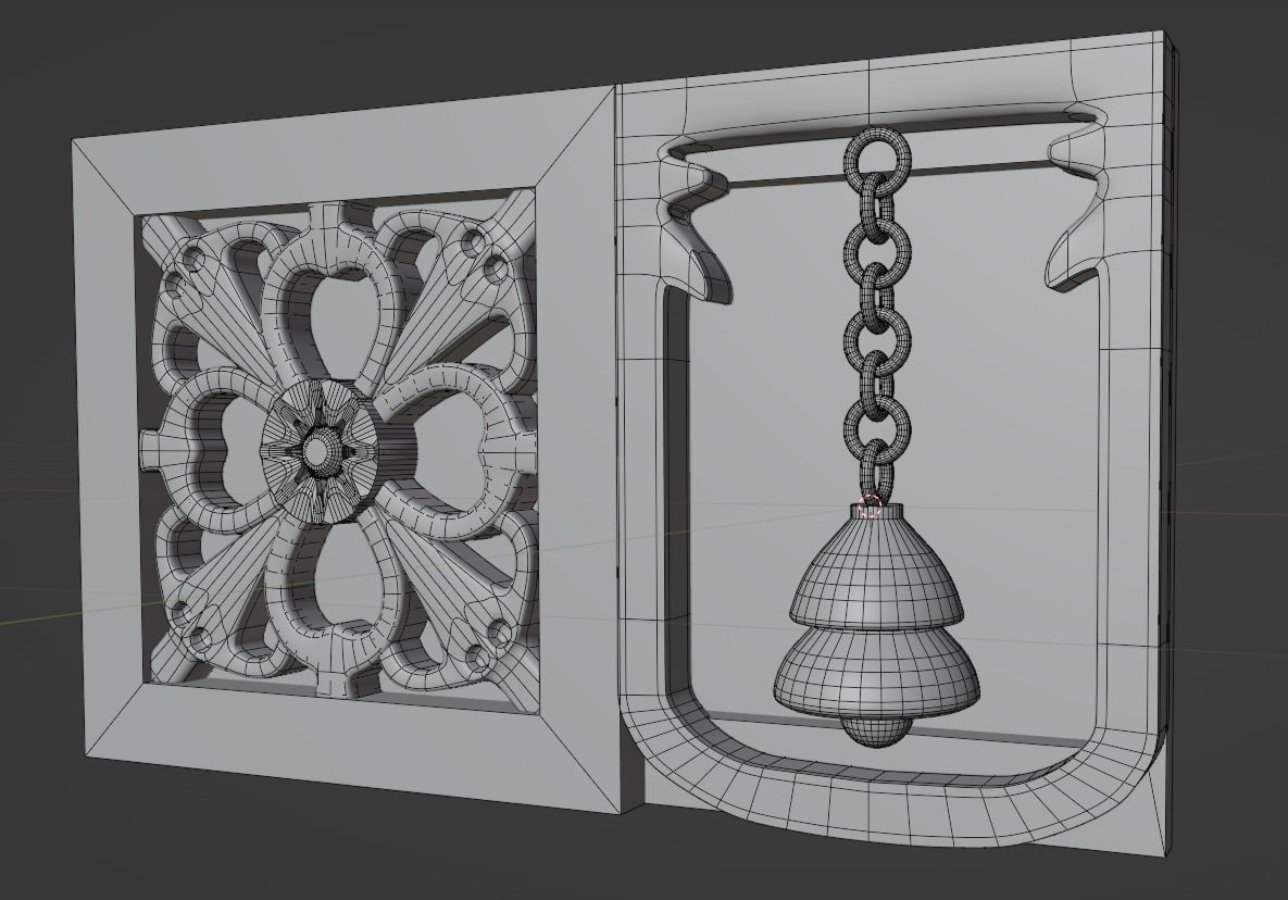 CNC MODEL door with bell 3D model_2