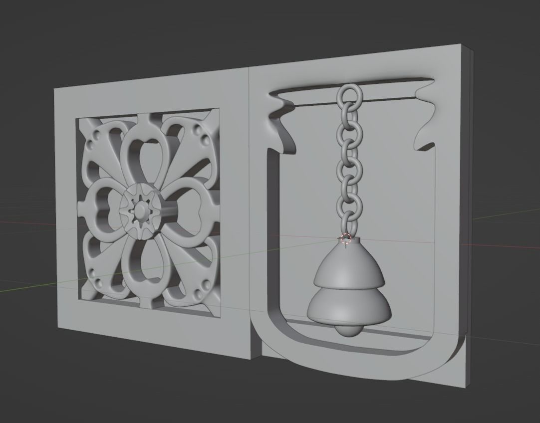 CNC MODEL door with bell 3D model_1