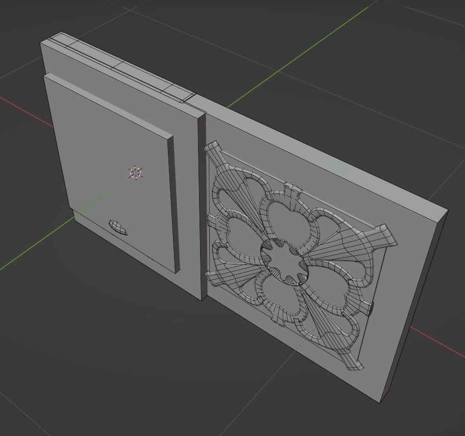 CNC MODEL door with bell 3D model_5