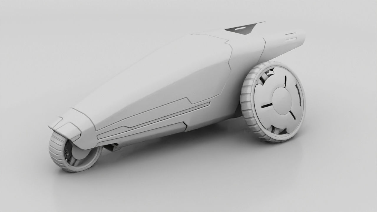 sci-fi vehicle  3D model_6