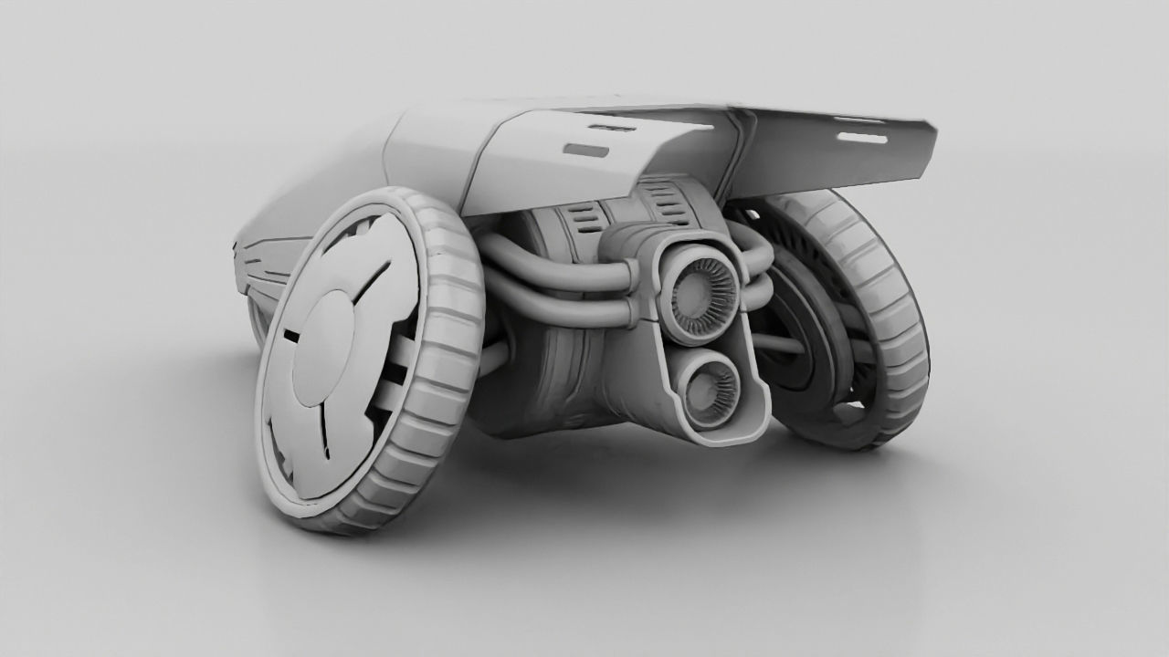 sci-fi vehicle  3D model_5