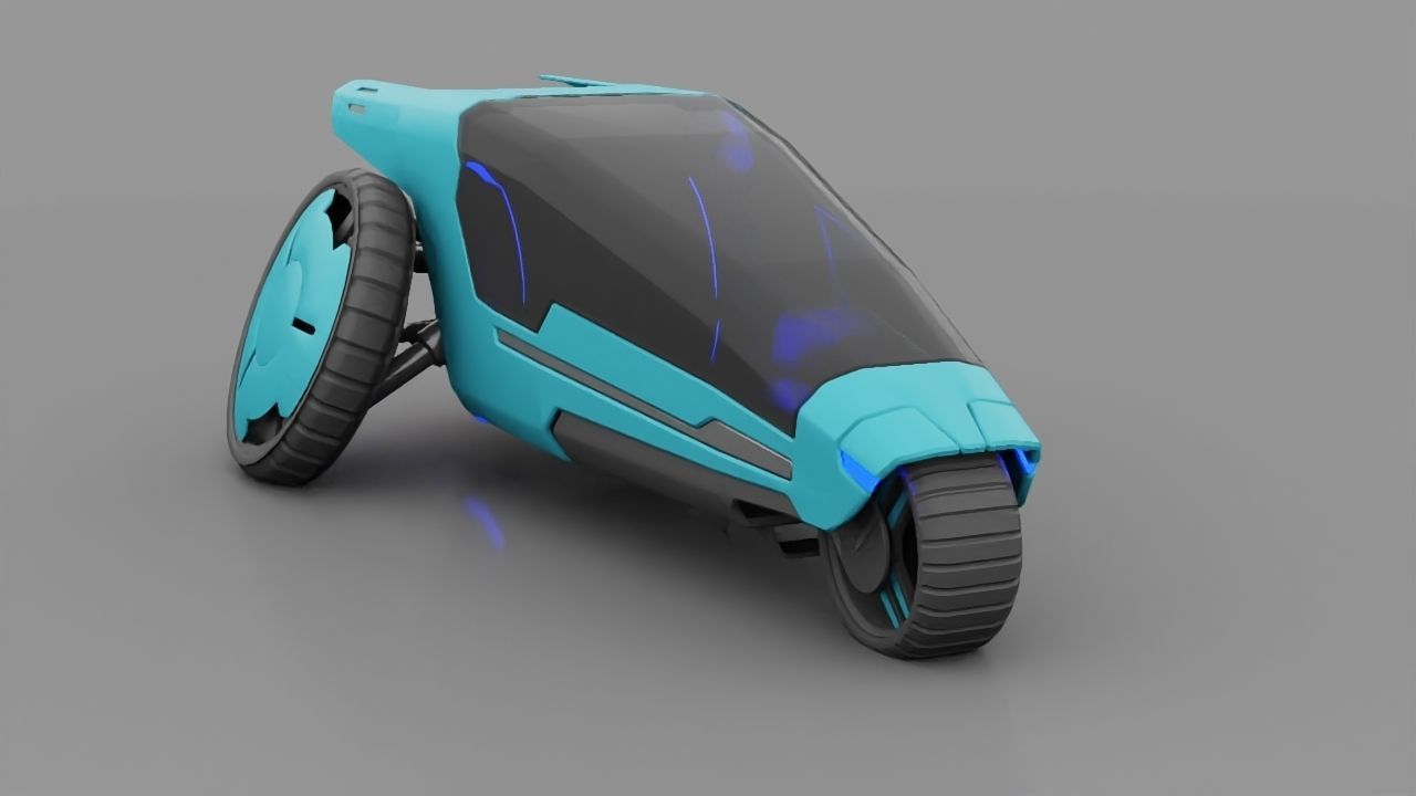 sci-fi vehicle  3D model_2