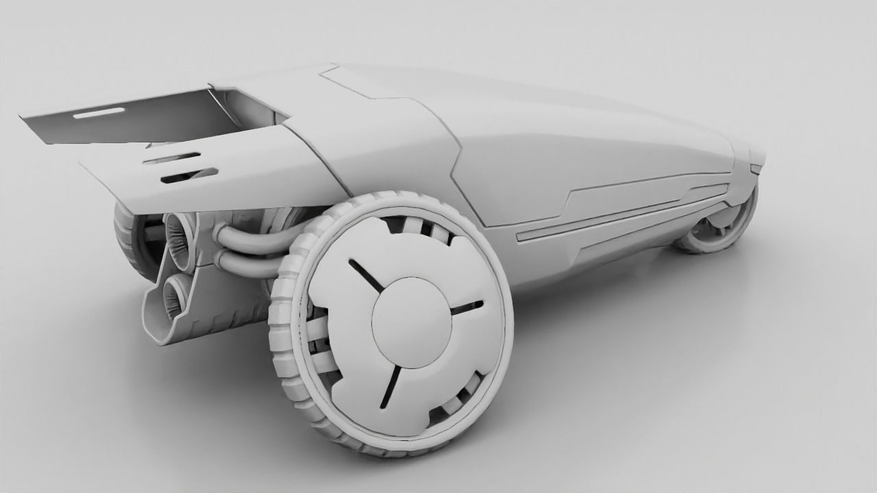 sci-fi vehicle  3D model_8