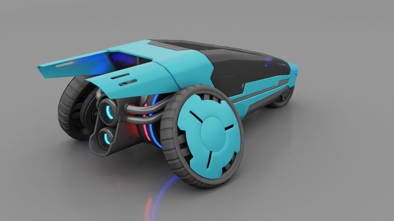 sci-fi vehicle  3D model_4