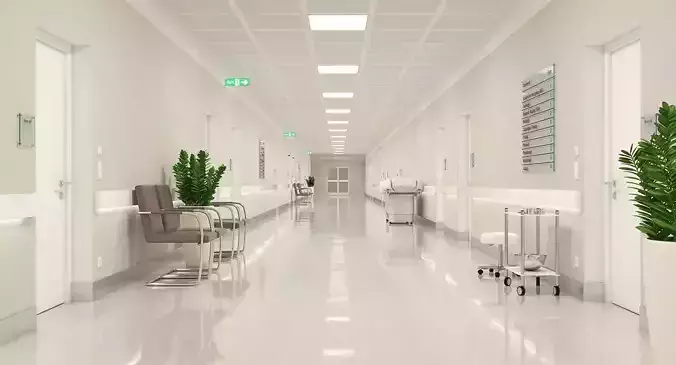 Hospital Hallway 3D model