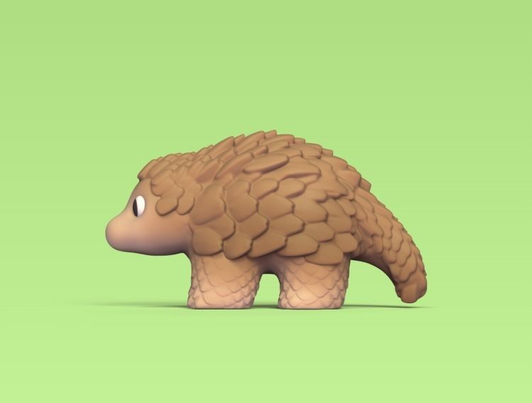 Pangolin toy elephant 3D print model_2