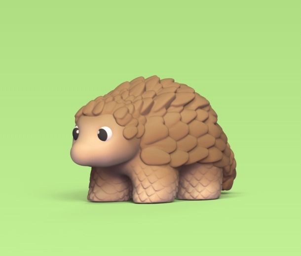 Pangolin toy elephant 3D print model_1