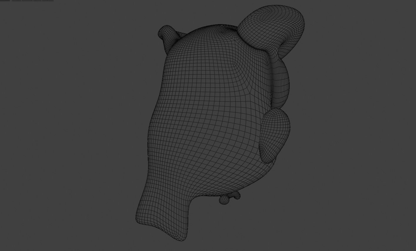 Cartoon Owl 3D model_11