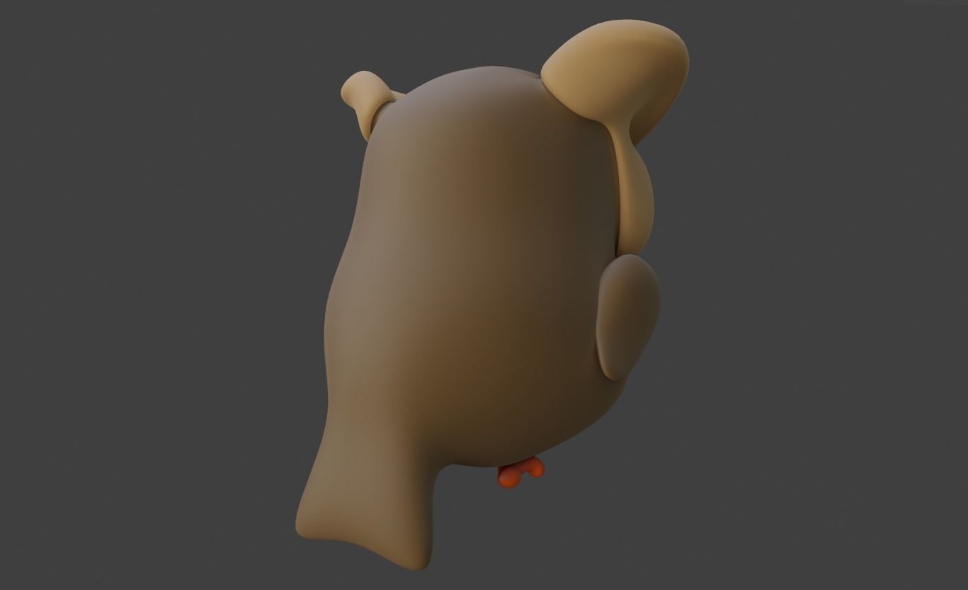 Cartoon Owl 3D model_4