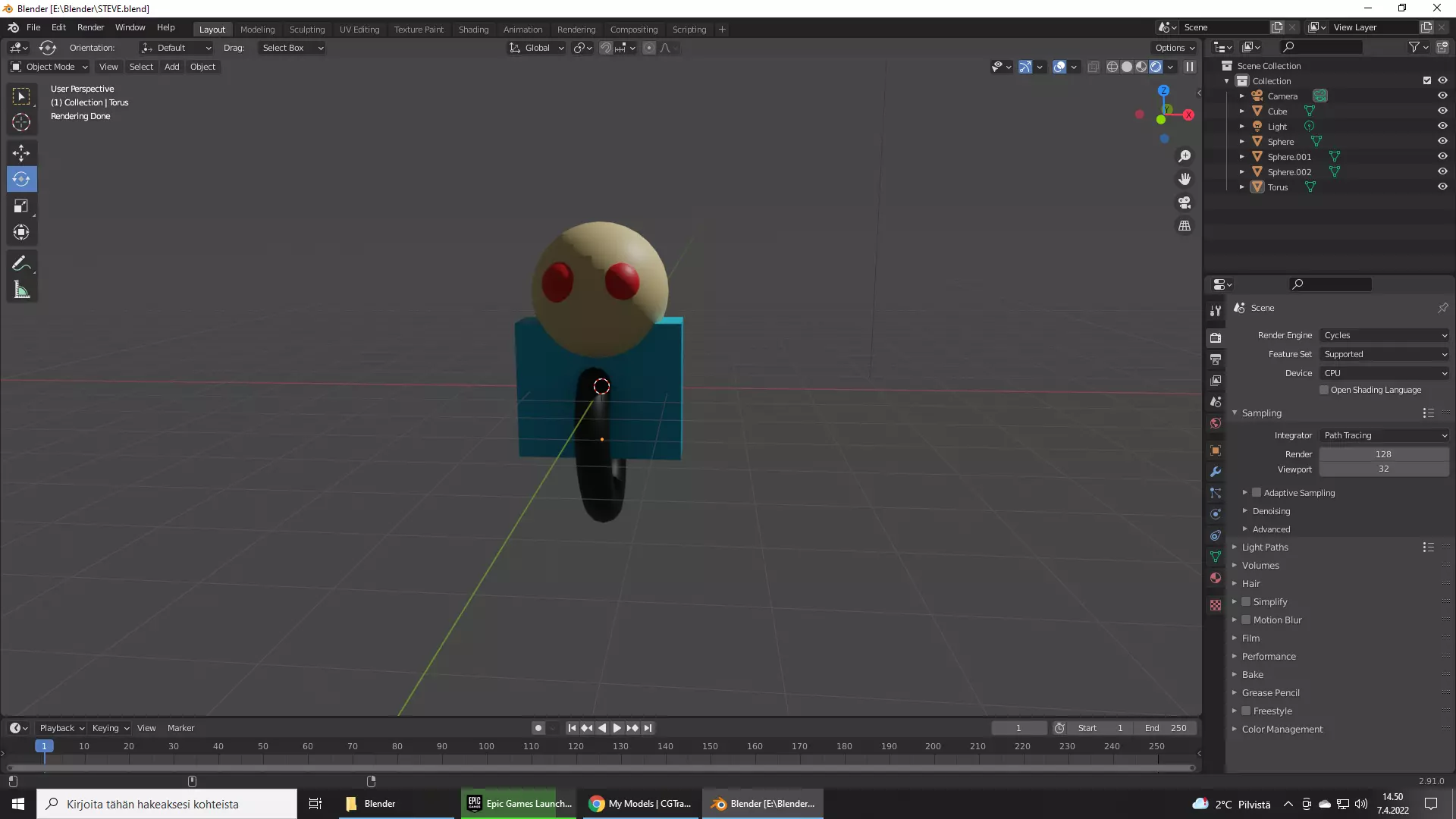Game Character For Video Game Minecraft 2022 Low-poly 3D model_0